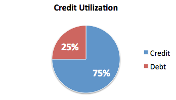 credit utilization pie chart